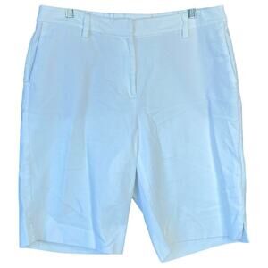 J. JILL Essential Cotton Stretch Shorts White Plus Size 16 Long Inseam Bermuda